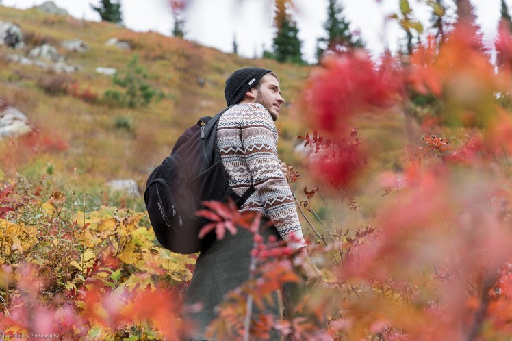 Hiking to lower stevens lake