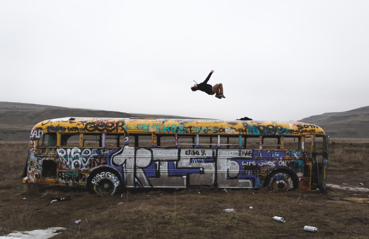 backflip on a #thatnwbus